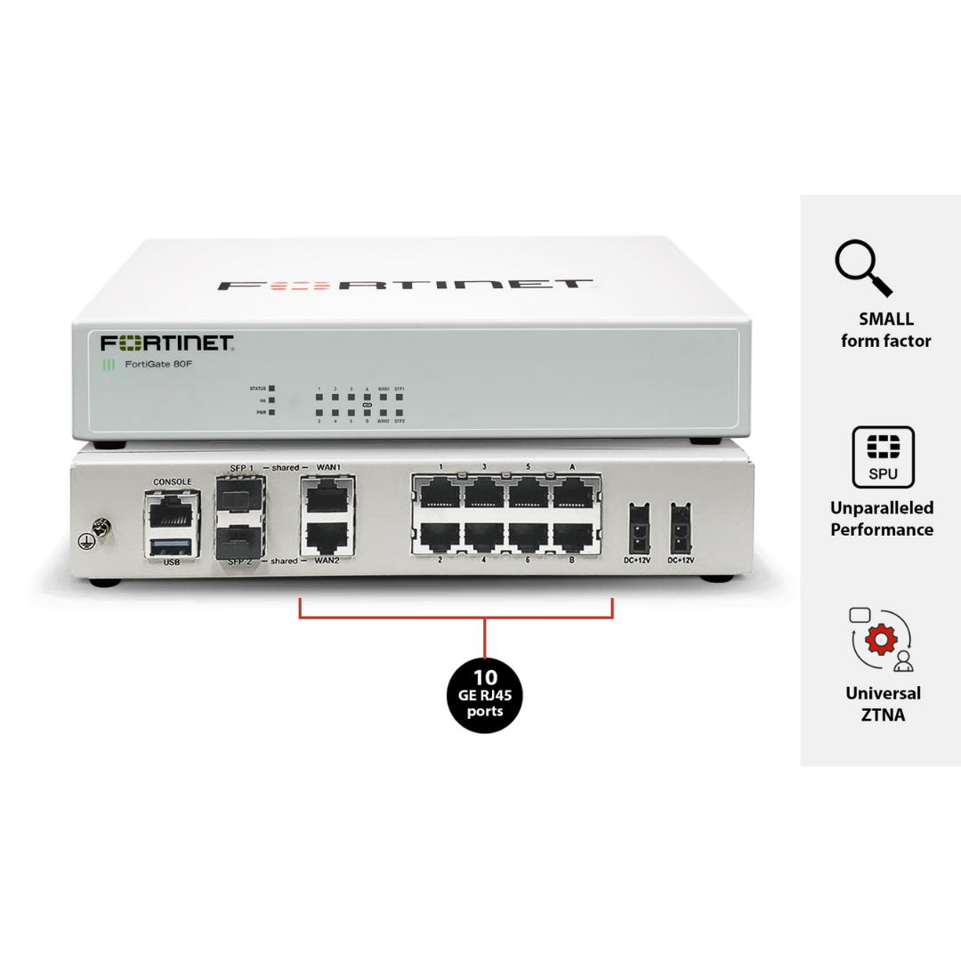 FortiGate 80F / FortiWiFi 80F | Mid-Range Desktop Next-Generation Firewall for Branch Offices