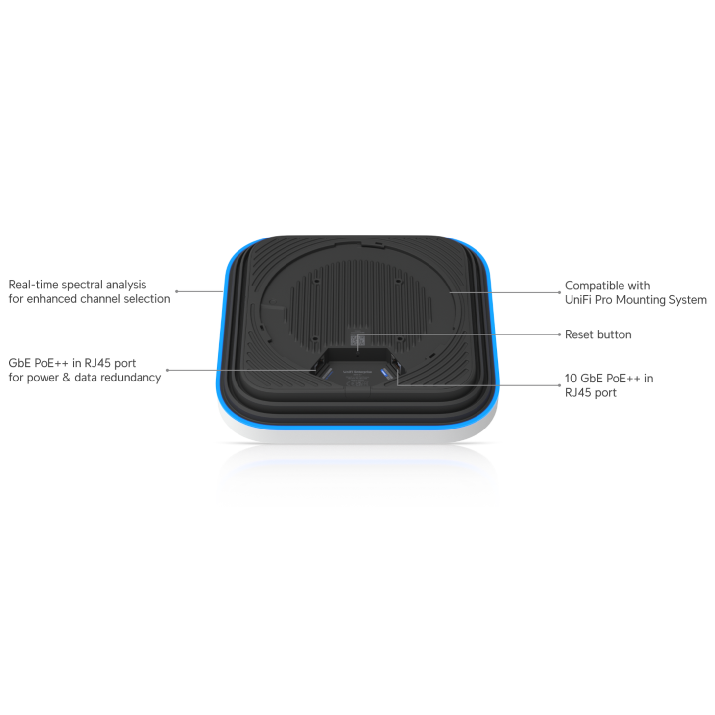 Ubiquiti UniFi E7 | Enterprise Indoor Wi-Fi 7 Access Point (10-Stream Tri-Band, 1x10 GbE + 1x1 GbE, PoE++)