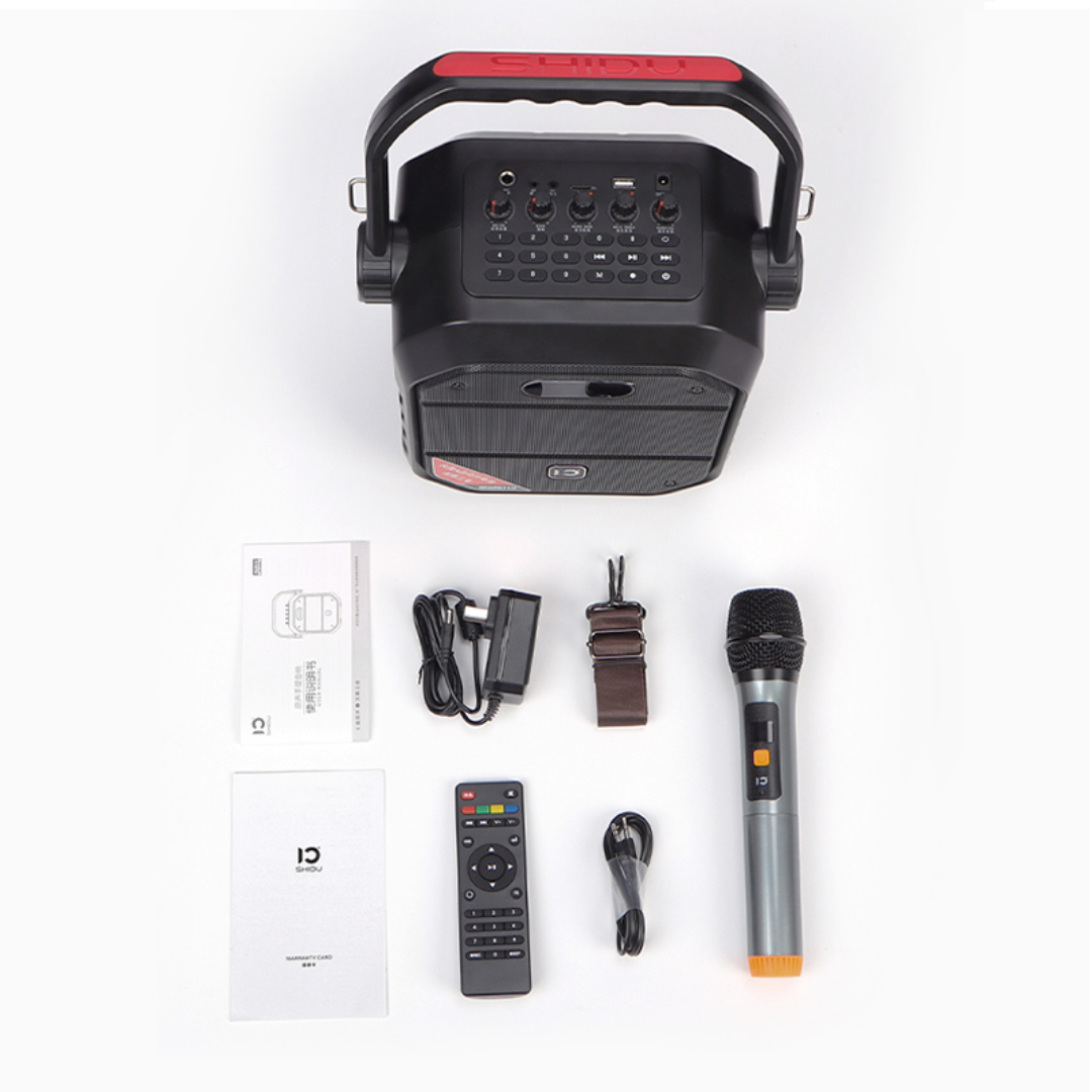 SHIDU H9 40W High Power Portable Wireless UHF PA Speaker (40W, Bluetooth 5.0, 2500mAh)