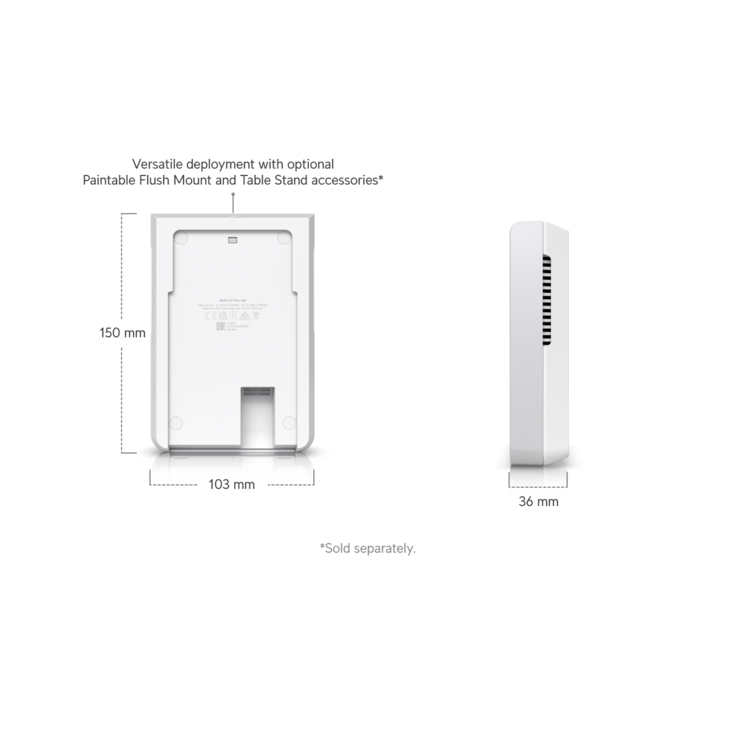 Ubiquiti UniFi U7 Pro Wall | Wall-Mount Wi-Fi 7 Access Point (6-Stream Tri-Band, 1x2.5 GbE, PoE+)