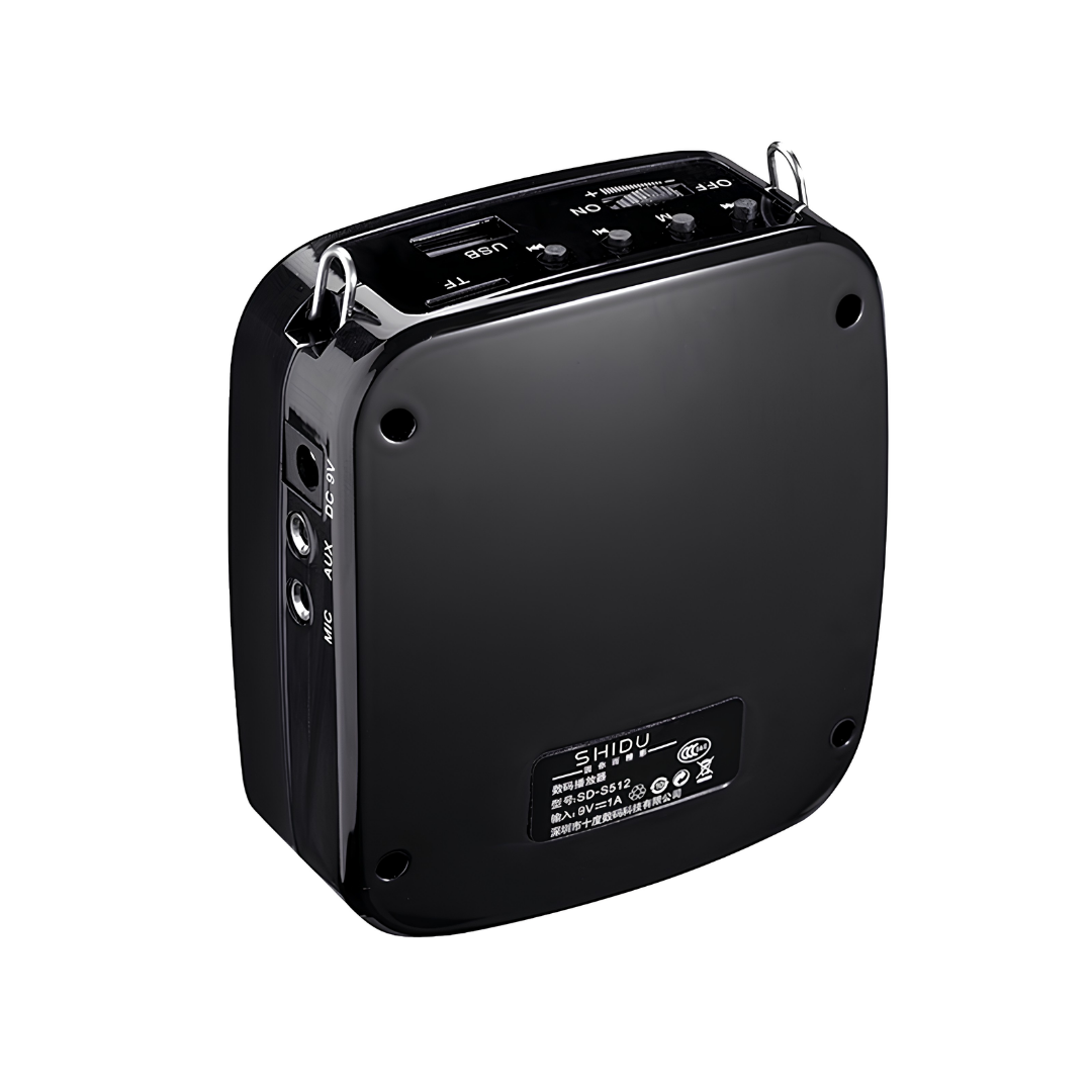 SHIDU S512 Strong Power 15 Watt Voice Amplifier With Wired Microphone (15W, Bluetooth 5.0, 2000mAh)