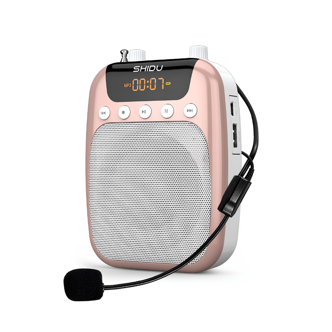 SHIDU S358 Wired Voice Amplifier Support Recording With Wired Headset Microphone (10W, 1500mAh)