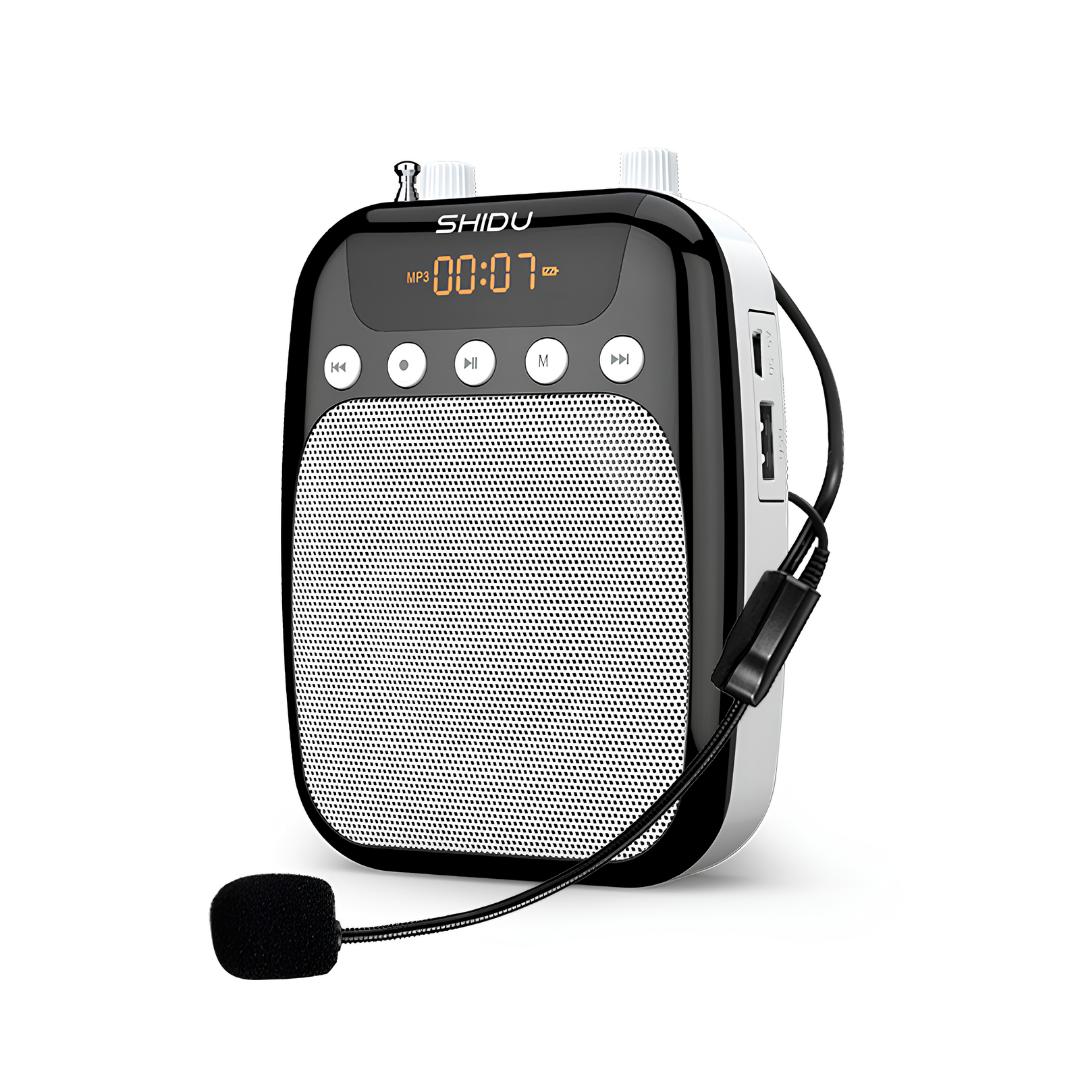 SHIDU S358 Wired Voice Amplifier Support Recording With Wired Headset Microphone (10W, 1500mAh)