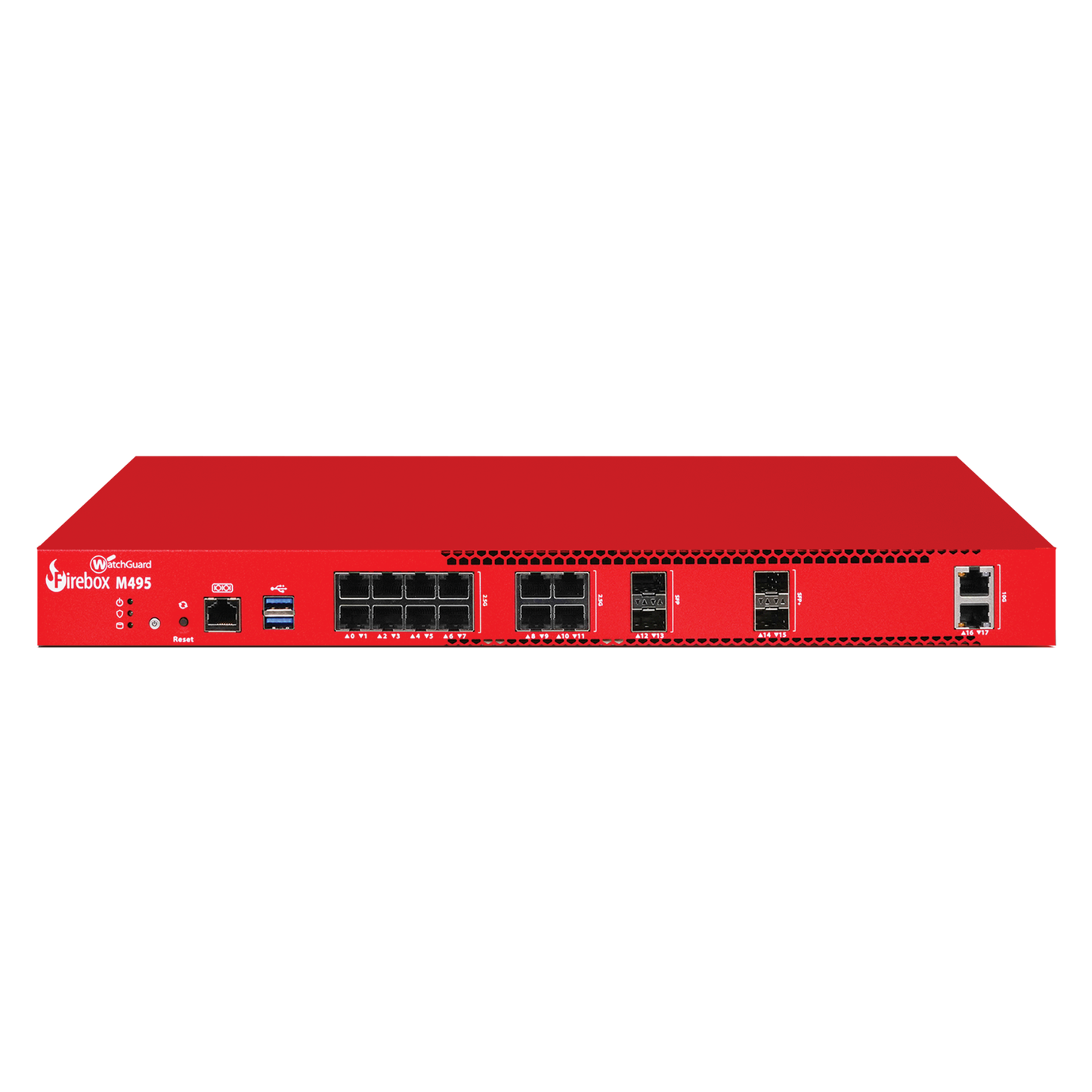 WatchGuard Firebox M495 | Distributed Enterprise Network Firewall (12x2.5 GbE + 2x10 GbE RJ45 + 2x1 GbE SFP + 2x10 GbE SFP+, 6.3 Gbps UTM)