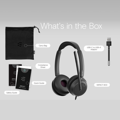 EPOS IMPACT 860 ANC Series | Premium USB-C Wired Headset with Hybrid Adaptive ANC for Open Office — UC & Microsoft Teams
