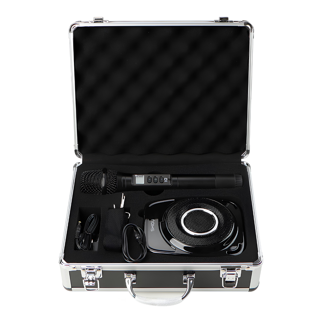 SHIDU S96 UHF | Professional Wireless Voice Amplifier with Portable Wireless Hand Microphone (35W, Bluetooth 5.0, 3200mAh)