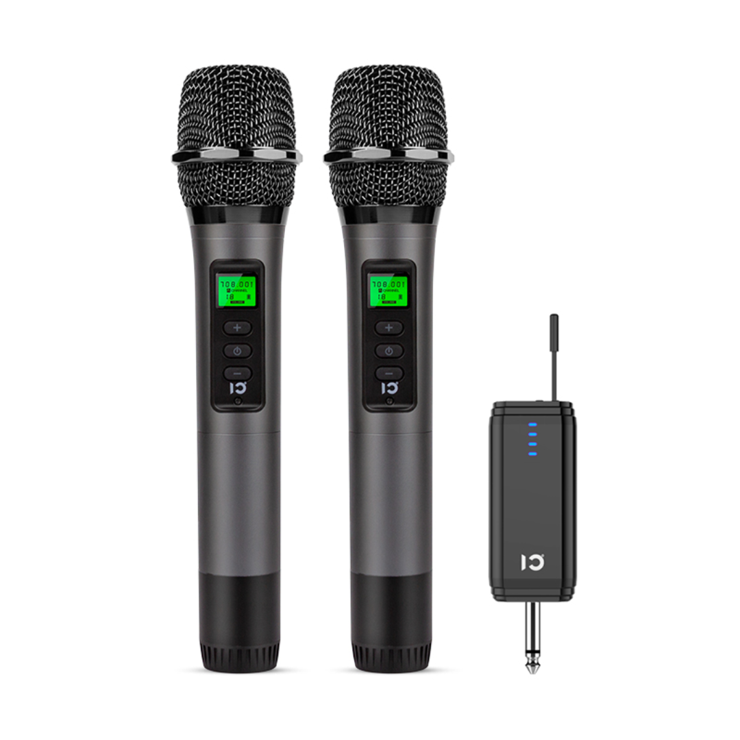 SHIDU U10 Dual Wireless Universal Wireless Microphone (Aluminum Alloy, 2200mAh Receiver)