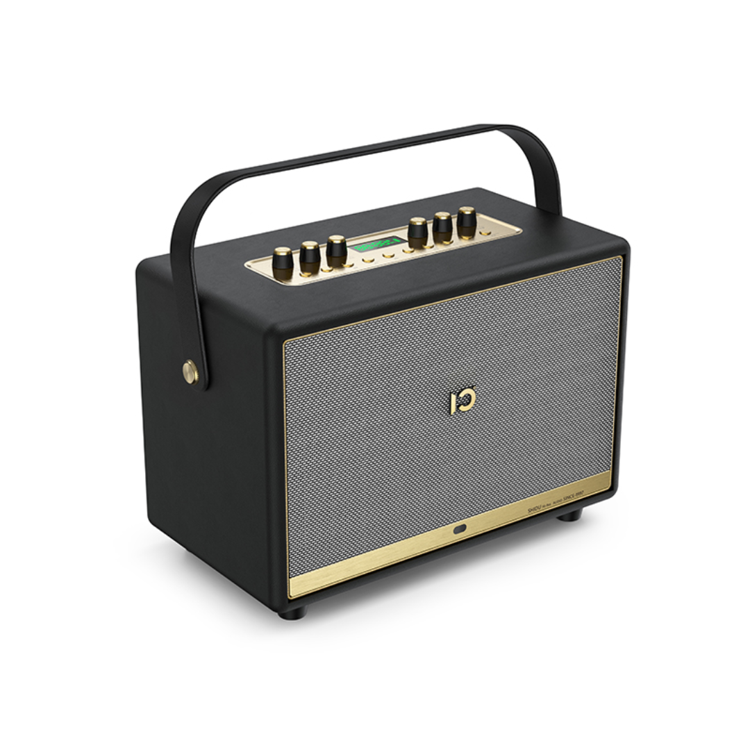 SHIDU T30 Real Wooden Speaker (120W, Bluetooth 5.0, 5000mAh)