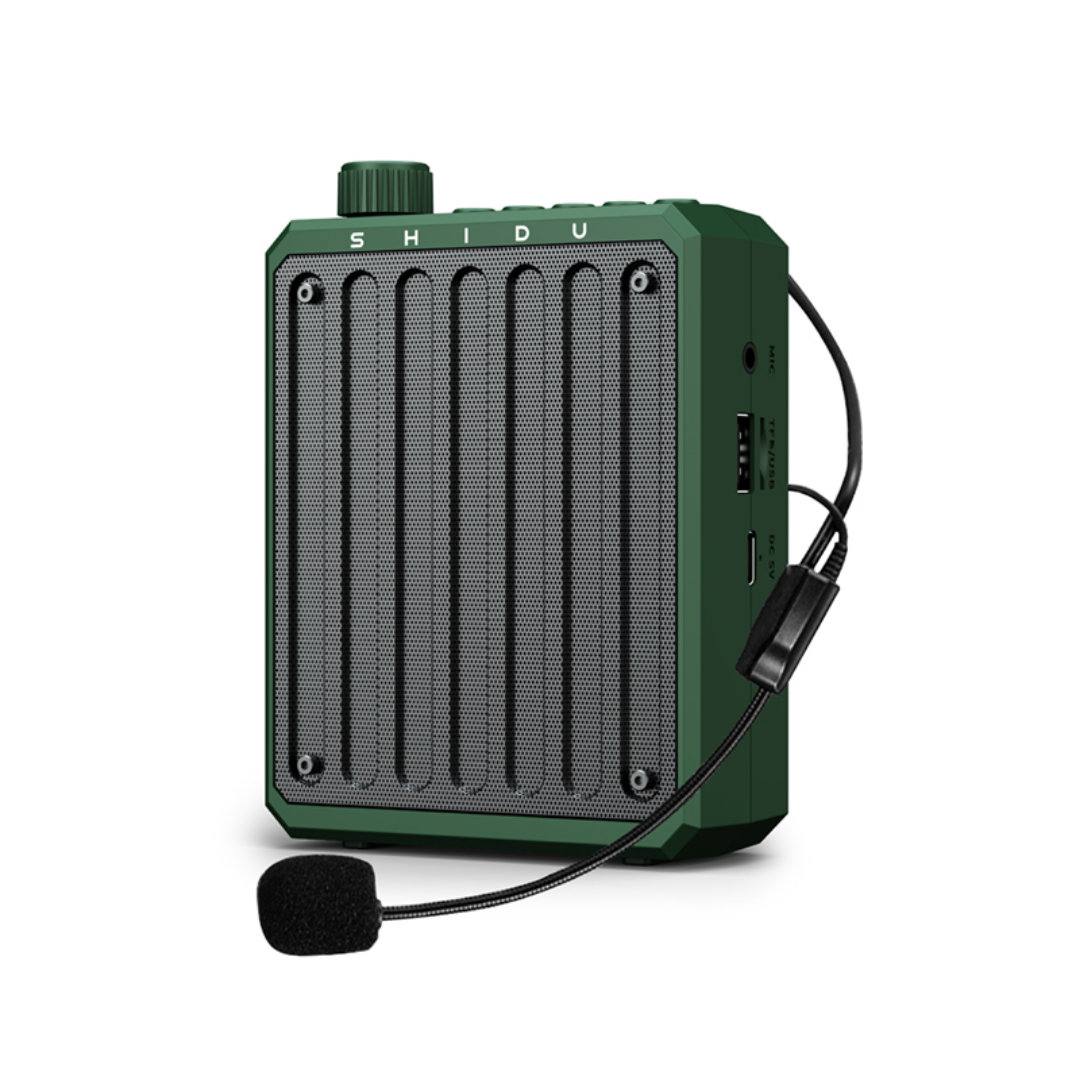 SHIDU M300 Wired Voice Amplifier With 3-Inch Trumpet (10W, Bluetooth 5.0, 1800mAh)