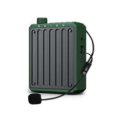 SHIDU M300 Wired Voice Amplifier With 3-Inch Trumpet (10W, Bluetooth 5.0, 1800mAh)