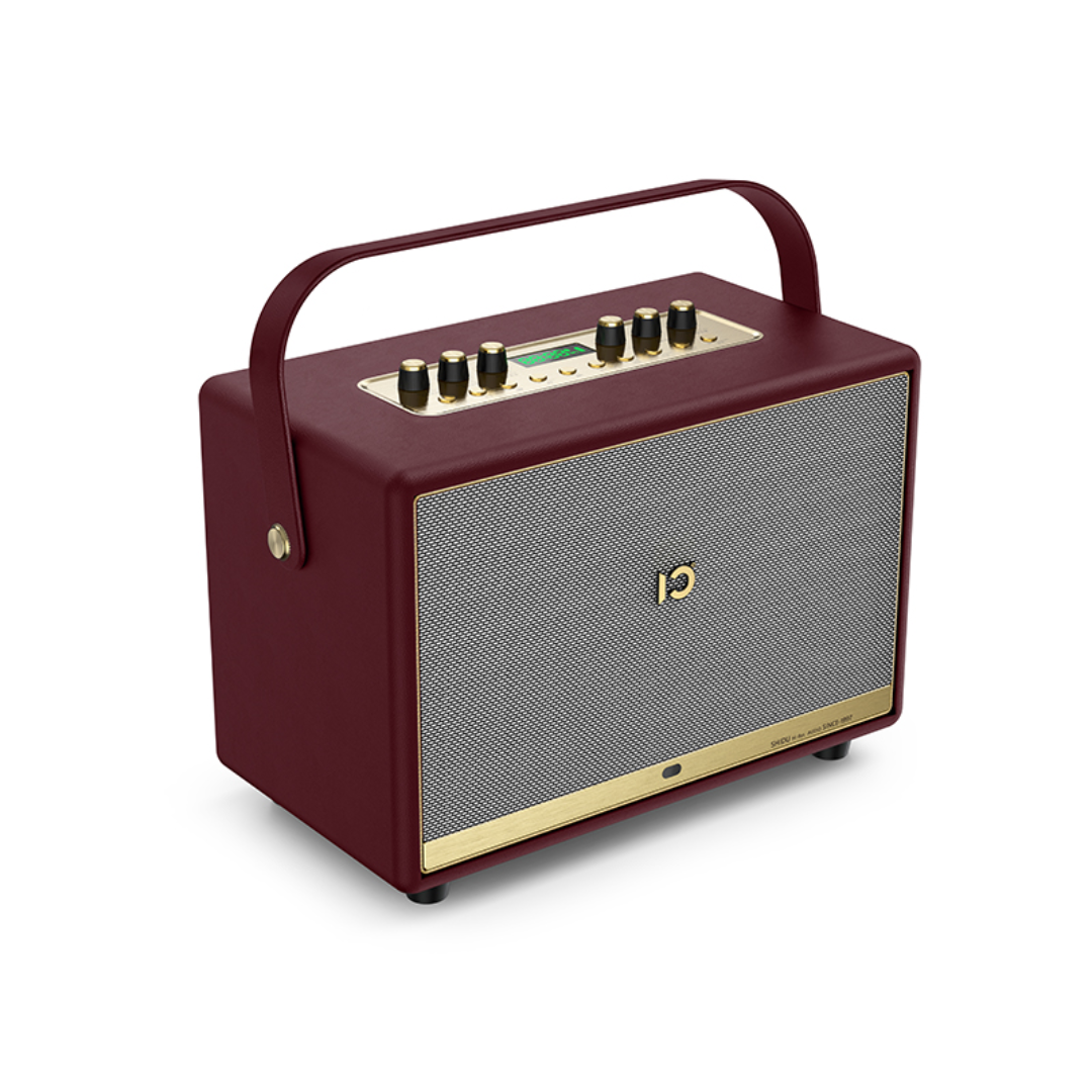 SHIDU T30 Real Wooden Speaker (120W, Bluetooth 5.0, 5000mAh)