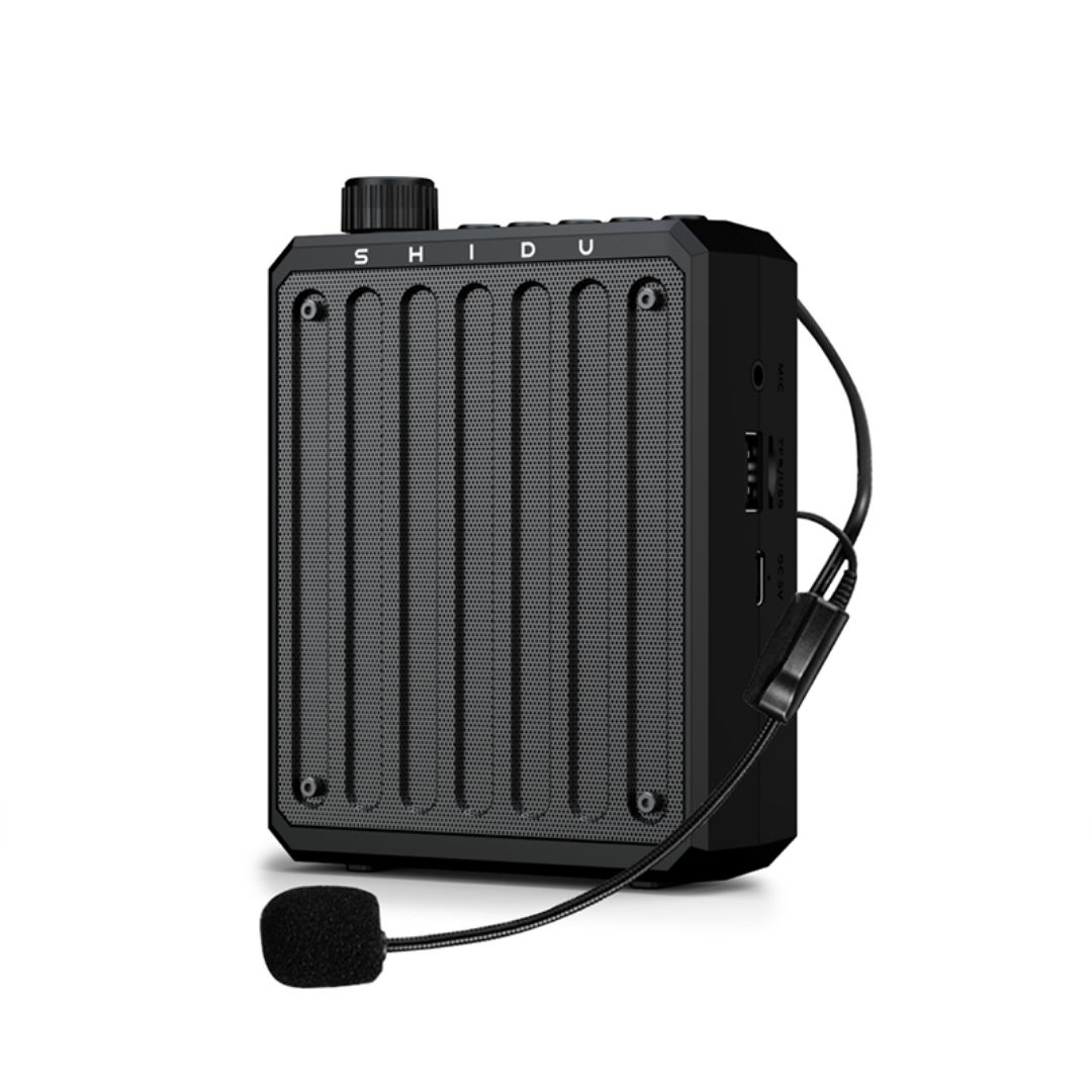 SHIDU M300 Wired Voice Amplifier With 3-Inch Trumpet (10W, Bluetooth 5.0, 1800mAh)