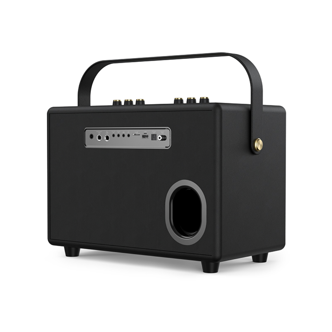 SHIDU T30 Real Wooden Speaker (120W, Bluetooth 5.0, 5000mAh)