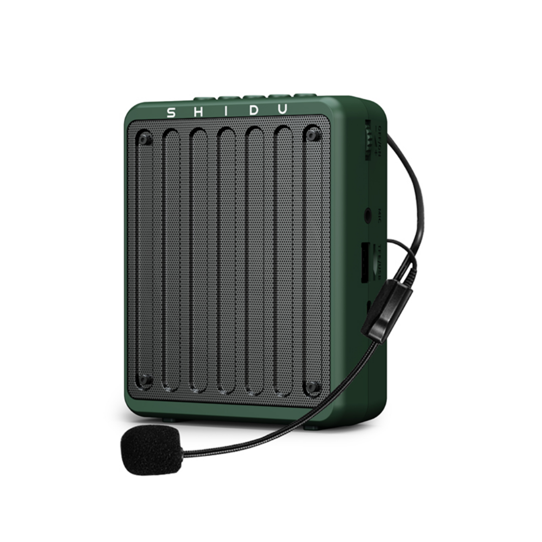 SHIDU M200 Wired Voice Amplifier With 3-Inch Trumpet (10W, Bluetooth 5.0, 1800mAh)
