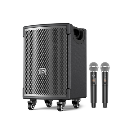 SHIDU B8 Outdoor Wooden Trolley Speaker System Powerful Party Active Karaoke Subwoofer (100W, Bluetooth 5.0, 5000mAh)