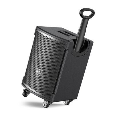 SHIDU B8 Outdoor Wooden Trolley Speaker System Powerful Party Active Karaoke Subwoofer (100W, Bluetooth 5.0, 5000mAh)