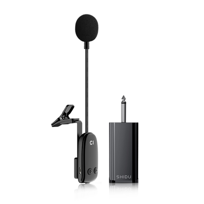 SHIDU U16 Wireless Instrument Microphone with Transmitter (Capacitive Core, DC 5V)