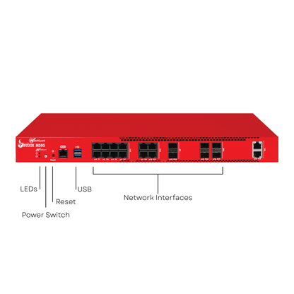 WatchGuard Firebox M595 | Enterprise Network Firewall (12x2.5 GbE + 2x10 GbE RJ45 + 2x1 GbE SFP + 4x10 GbE SFP+, 7.2 Gbps UTM)