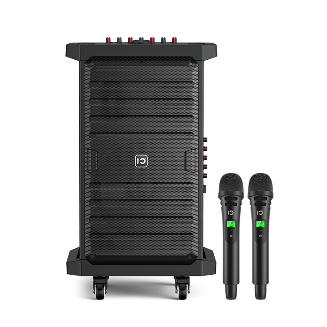 SHIDU K60 Big Power PA System UHF Portable Wireless Microphone Outdoor Karaoke Trolley Speaker (200W, Bluetooth 5.0, 10000mAh)