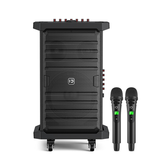 SHIDU K60 Big Power PA System UHF Portable Wireless Microphone Outdoor Karaoke Trolley Speaker (200W, Bluetooth 5.0, 10000mAh)