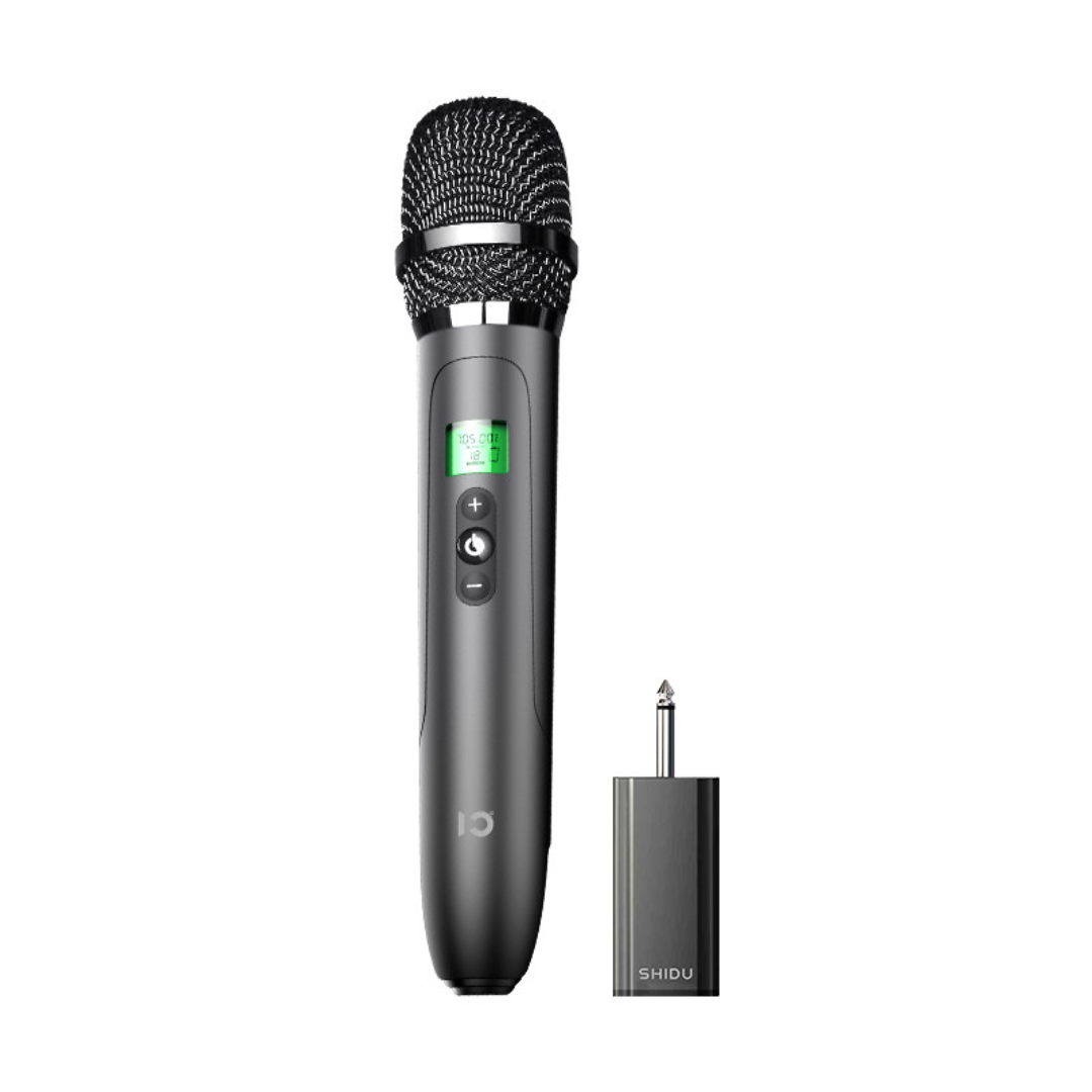 SHIDU U30 UHF Wireless Microphone with Receiver (Aviation Aluminum Case, 900mAh)