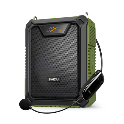 SHIDU M1000 | UHF Wireless Voice Amplifier Waterproof (30W, Bluetooth 5.0, 2500mAh)