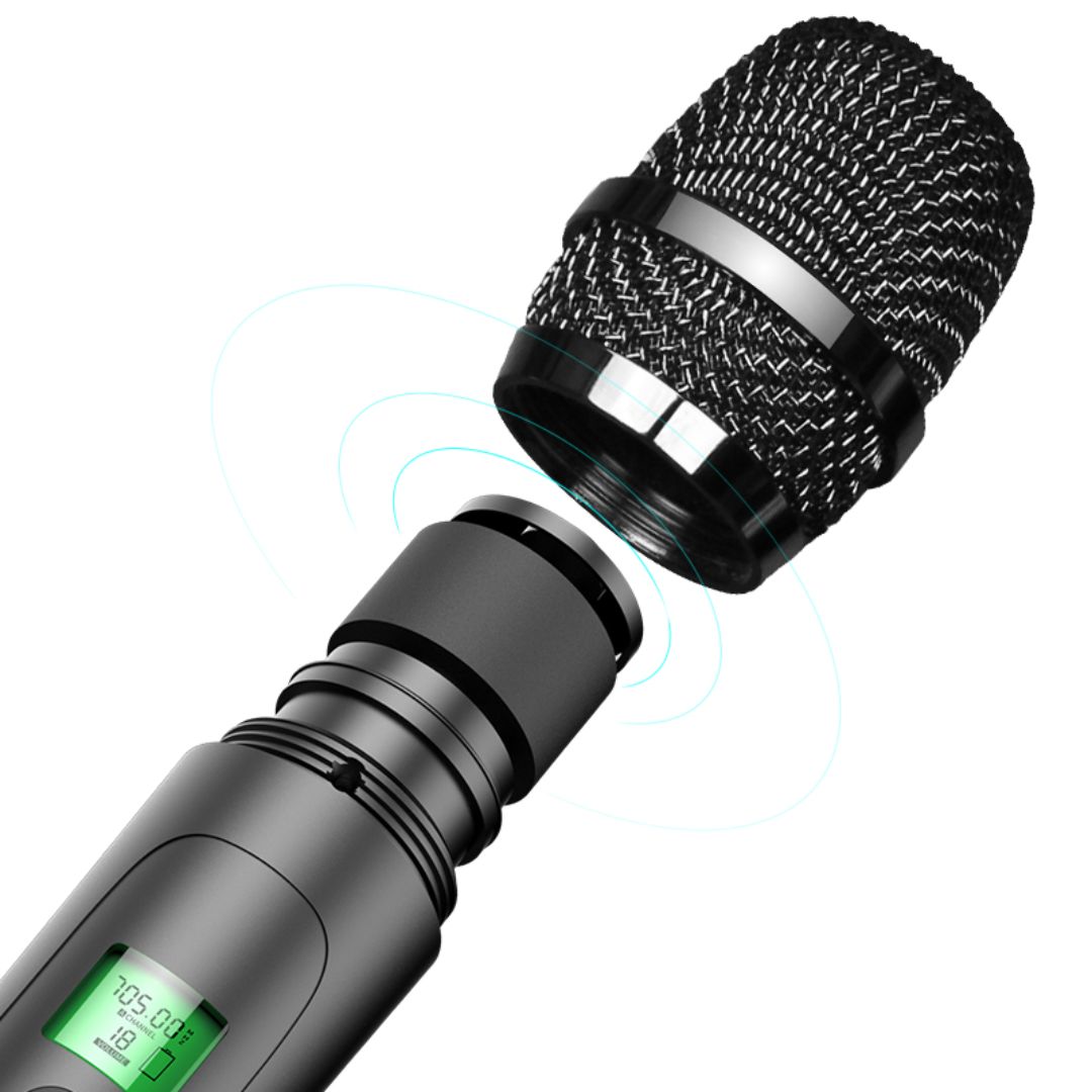 SHIDU U30 UHF Wireless Microphone with Receiver (Aviation Aluminum Case, 900mAh)