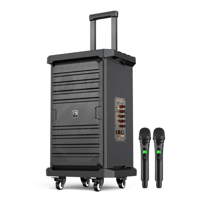 SHIDU K60 Big Power PA System UHF Portable Wireless Microphone Outdoor Karaoke Trolley Speaker (200W, Bluetooth 5.0, 10000mAh)