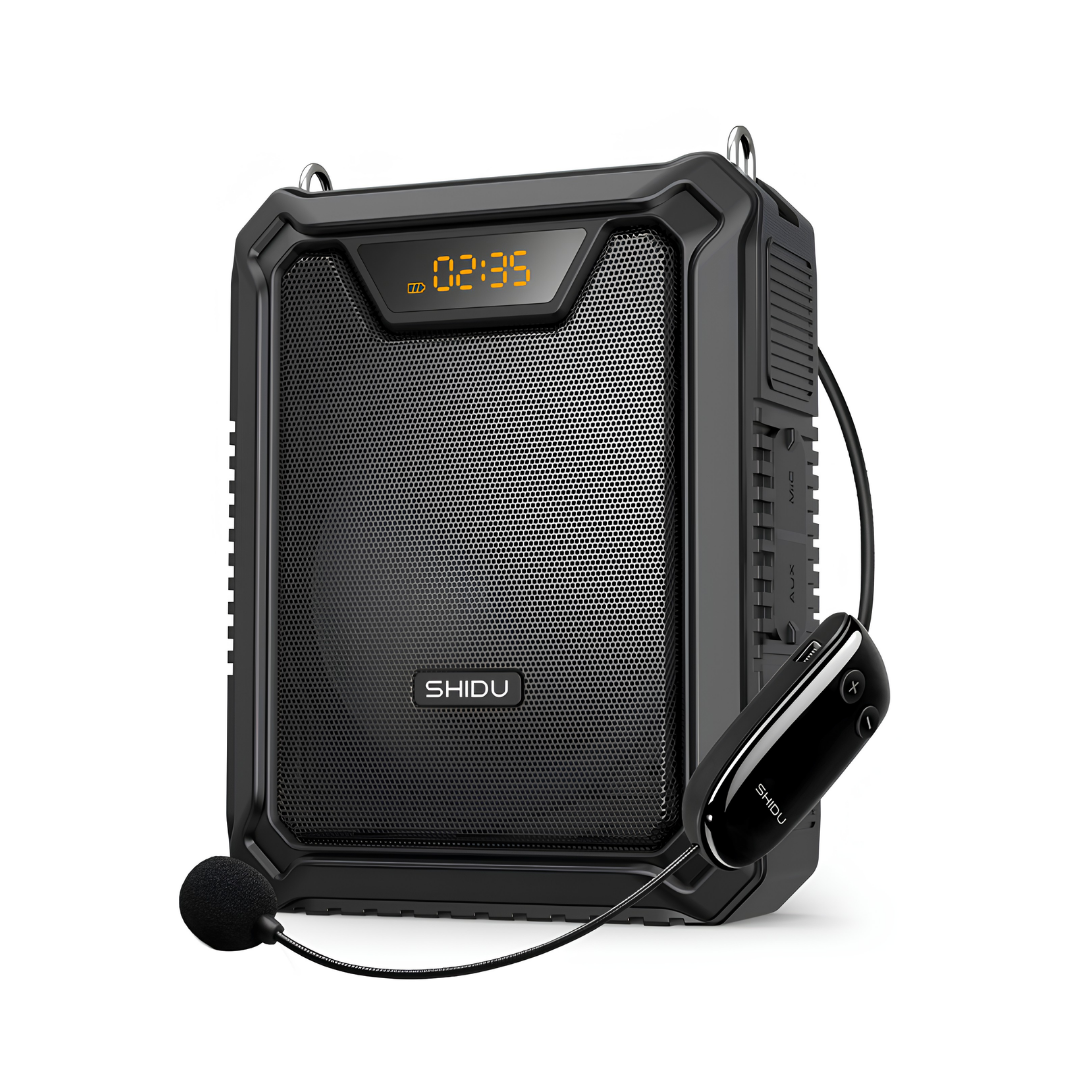 SHIDU M900 | Good Quality Loud Sound UHF Wireless Microphone Portable Waterproof Voice Amplifier (25W, Bluetooth 5.0, 2200mAh)