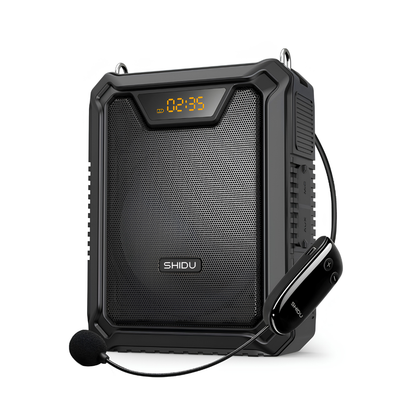 SHIDU M900 | Good Quality Loud Sound UHF Wireless Microphone Portable Waterproof Voice Amplifier (25W, Bluetooth 5.0, 2200mAh)