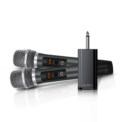 SHIDU U20 Original & Multi Purpose Wireless Microphone (Dual Mics, 750mAh, 50m Range)