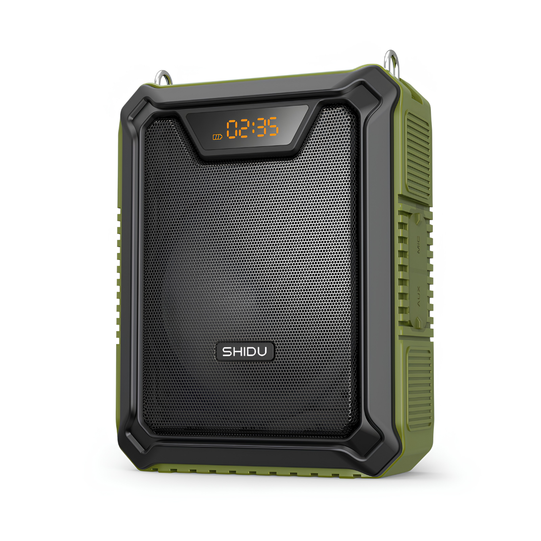 SHIDU M900 | Good Quality Loud Sound UHF Wireless Microphone Portable Waterproof Voice Amplifier (25W, Bluetooth 5.0, 2200mAh)