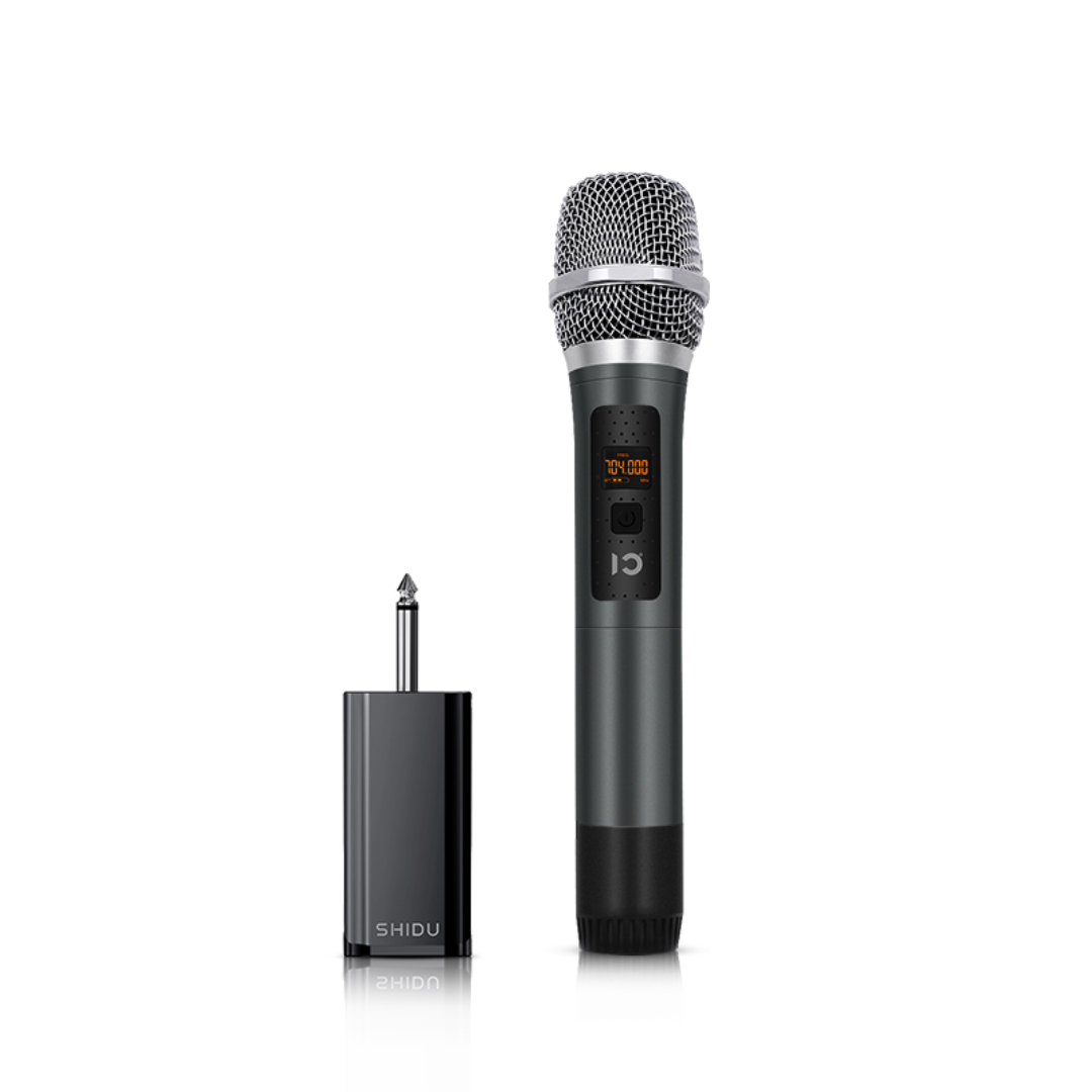 SHIDU U10 Professional UHF Conference Karaoke Wireless Handheld Microphone with Receiver (Aluminum Alloy, 750mAh Receiver)