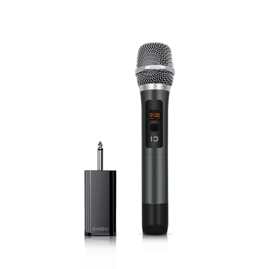 SHIDU U10 Professional UHF Conference Karaoke Wireless Handheld Microphone with Receiver (Aluminum Alloy, 750mAh Receiver)