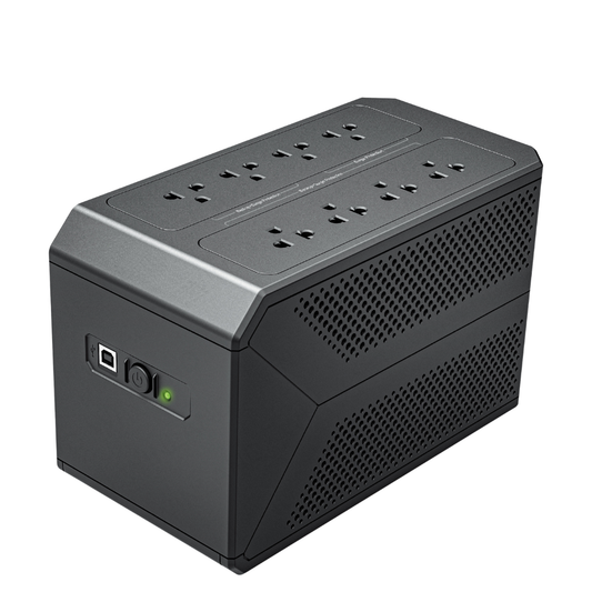 Etonix UPS EBOX 1000 | Reliable 650VA/360W Power Backup — 8 Output Sockets & USB Port