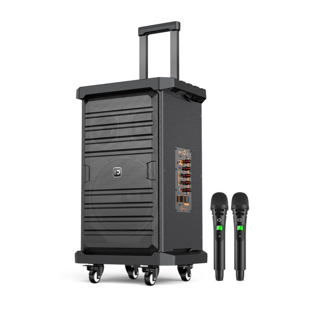 SHIDU K30 Professional DJ Box Karaoke Trolley Portable Speaker (120W, Bluetooth 5.0, 5000mAh)