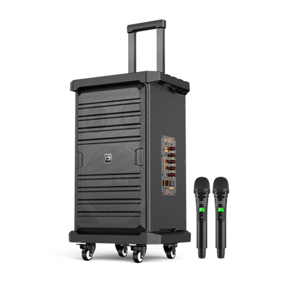 SHIDU K30 Professional DJ Box Karaoke Trolley Portable Speaker (120W, Bluetooth 5.0, 5000mAh)