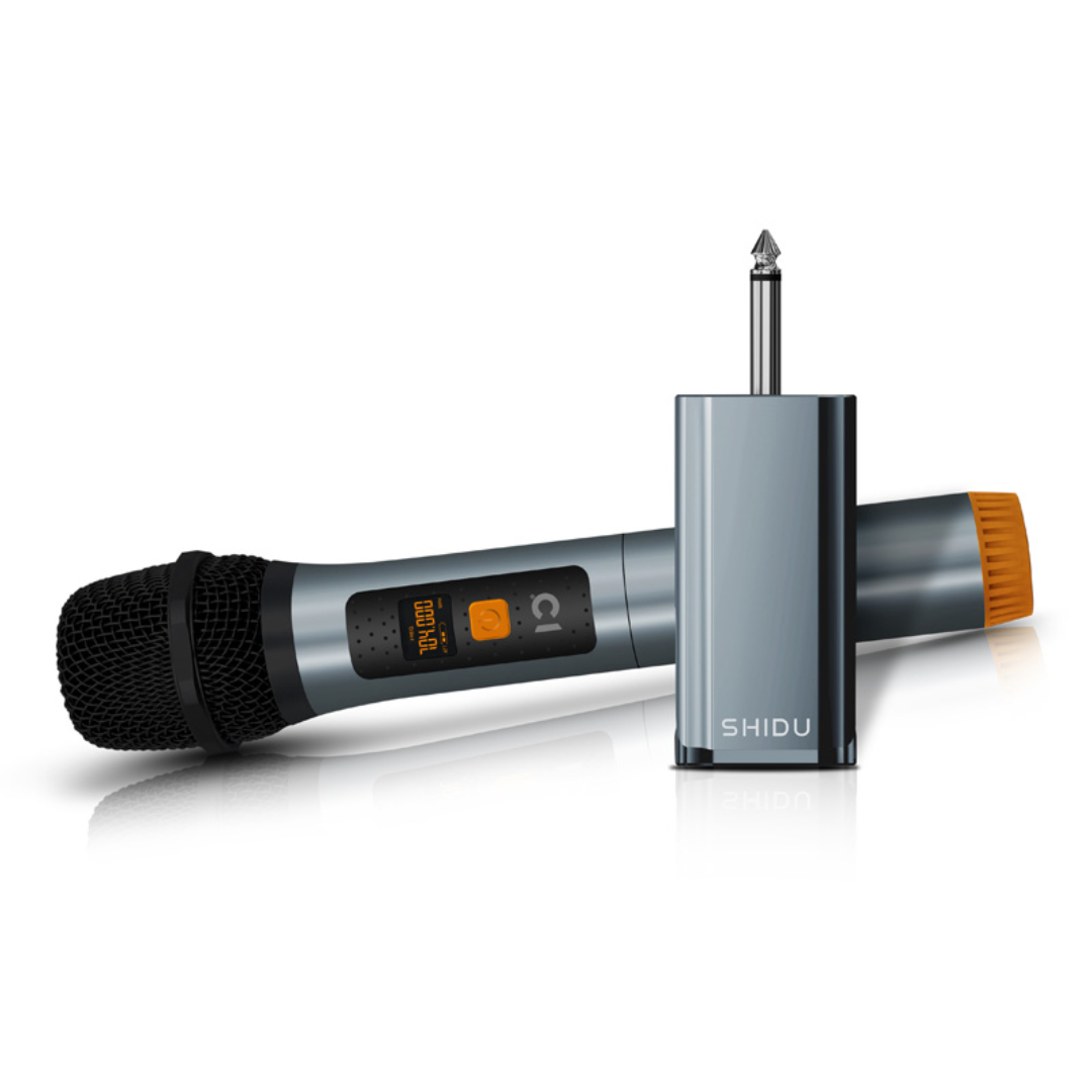 SHIDU U6 Handheld UHF Wireless Microphone with Receiver (ABS Material, 550mAh Receiver)