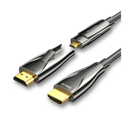 Vention Detachable Optical HDMI-A Male to HDMI-D + HDMI-A Male 4K Cable (ALPB Series)