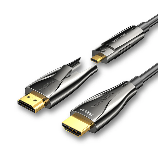 Vention Detachable Optical HDMI-A Male to HDMI-D + HDMI-A Male 4K Cable (ALPB Series)