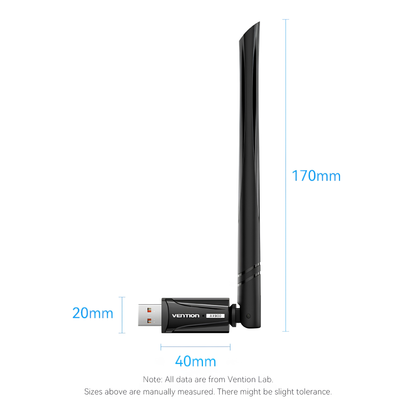 Vention AX900 USB Wi-Fi Dual Band Adapter with High Gain Antenna