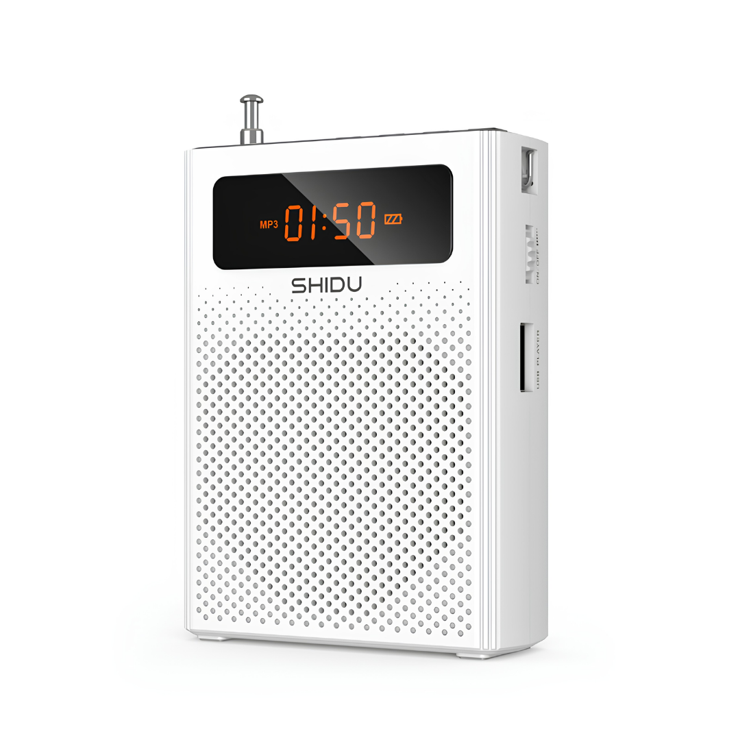 SHIDU Voice Amplifier S268 With Wired Microphone FM AUX Speaker (10W, Bluetooth 5.0, 1100mAh)
