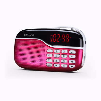 SHIDU S128 Bluetooth Speaker (RMS 3W, Multi-functional, Support Digital Select Song Playing)
