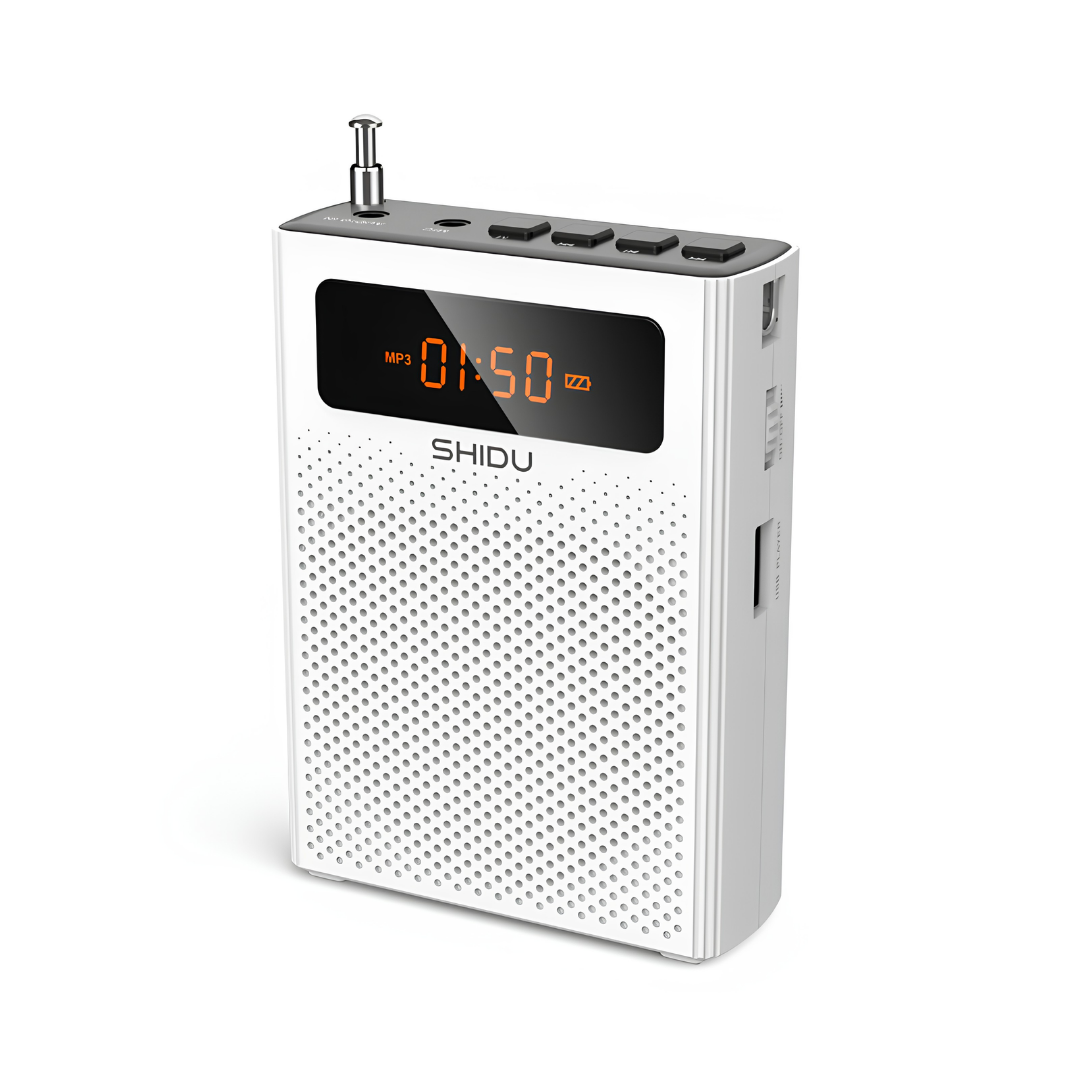 SHIDU Voice Amplifier S268 With Wired Microphone FM AUX Speaker (10W, Bluetooth 5.0, 1100mAh)