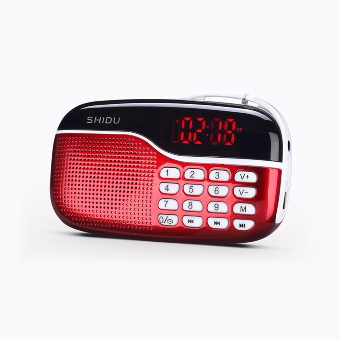 SHIDU S128 Bluetooth Speaker (RMS 3W, Multi-functional, Support Digital Select Song Playing)