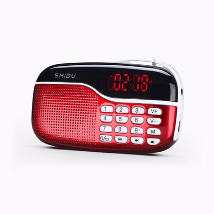 SHIDU S128 Bluetooth Speaker (RMS 3W, Multi-functional, Support Digital Select Song Playing)