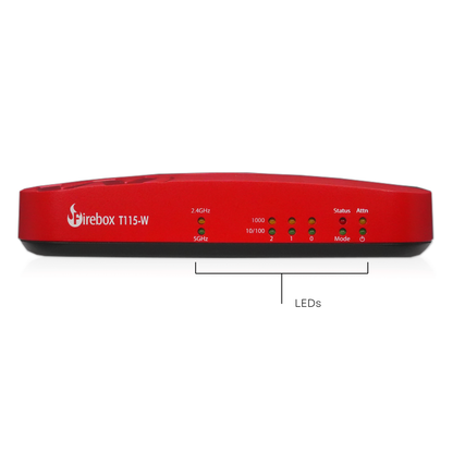 WatchGuard Firebox T115-W | Compact Tabletop Firewall with Wi-Fi 7 (3x1 GbE, 280 Mbps UTM, 5 VPN Tunnels)