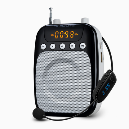 SHIDU S318 Wireless Voice Amplifier Supporting BT, FM, TF Card, USB Flash Drive, Record (10W, 2500mAh)