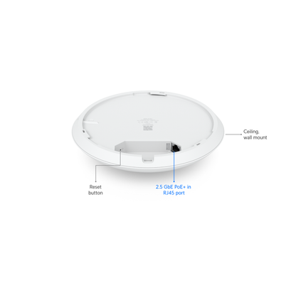 Ubiquiti UniFi U7 Pro | Ceiling-Mount Wi-Fi 7 Access Point (6-Stream Tri-Band, 1x2.5 GbE, PoE+)