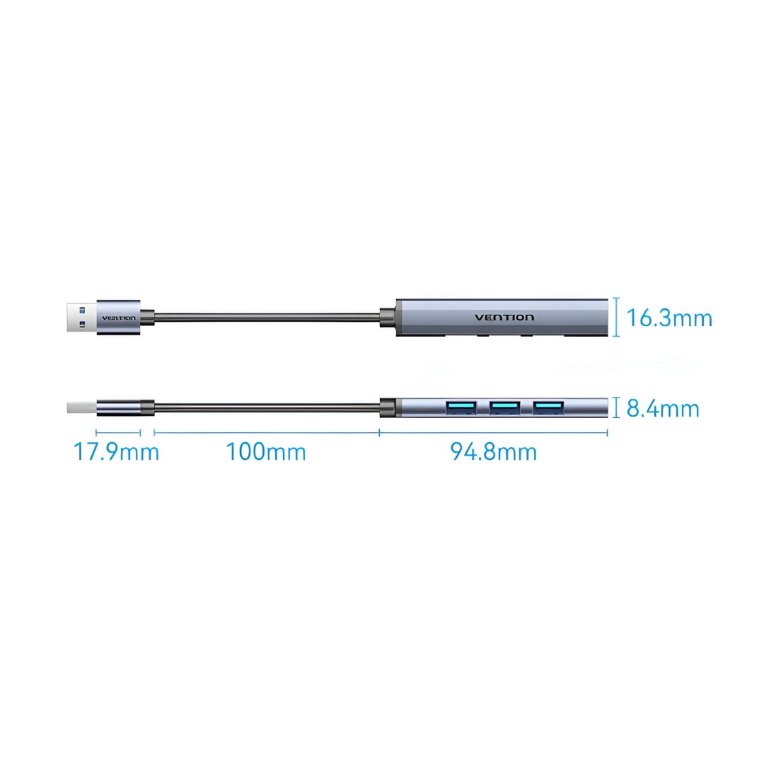 Vention USB-A to USB-A 4-in-1 Hub USB 3.0+USB 2.0 (CKOH Series)